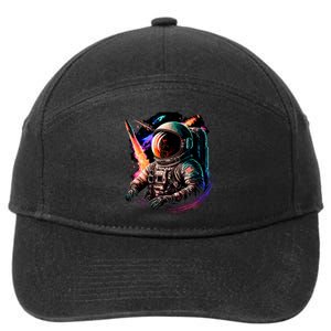 United States Astronaut With Rockets 7-Panel Snapback Hat