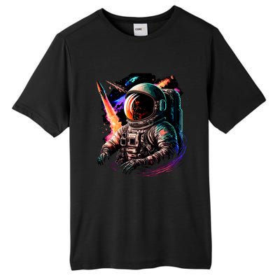 United States Astronaut With Rockets Tall Fusion ChromaSoft Performance T-Shirt