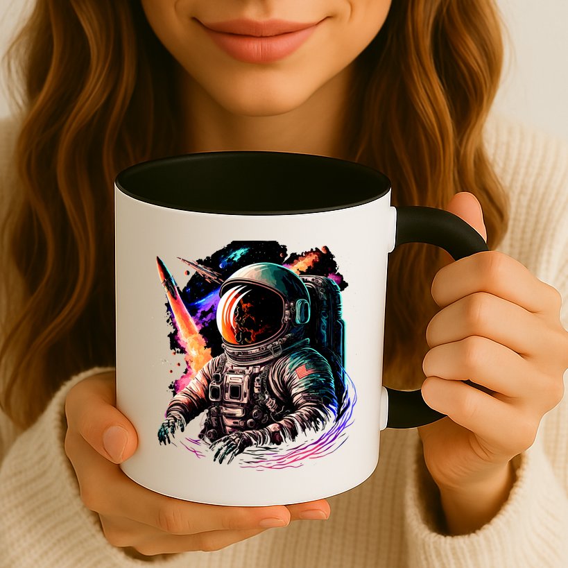 United States Astronaut With Rockets Mug