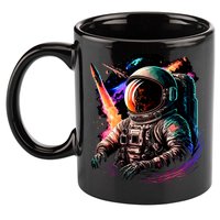 United States Astronaut With Rockets 11oz C Handle Ceramic Mug