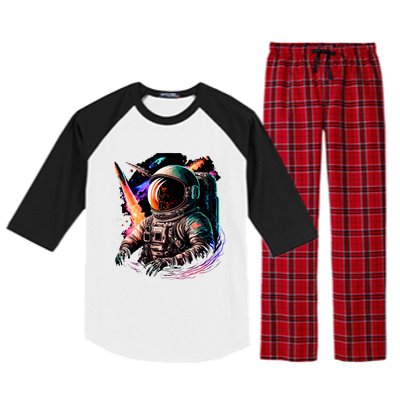 United States Astronaut With Rockets Raglan Sleeve Pajama Set