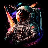 United States Astronaut With Rockets 16 in Basic Backpack