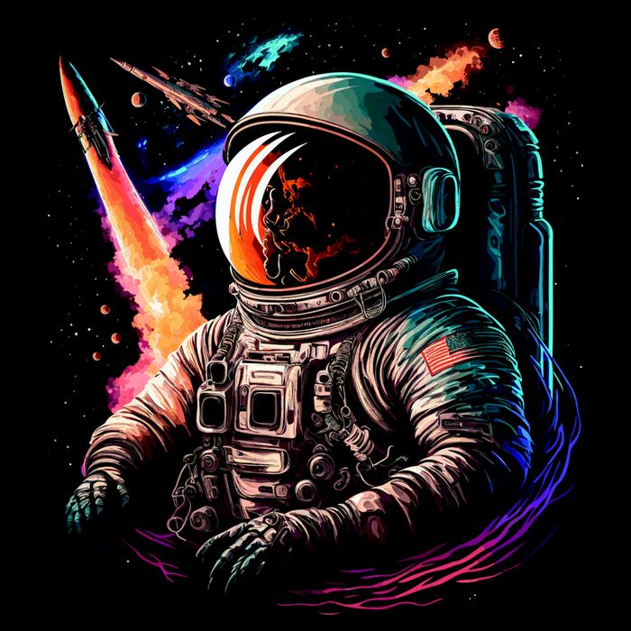 United States Astronaut With Rockets 16 in Basic Backpack