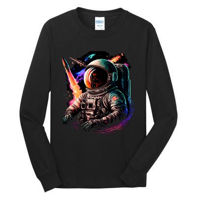 United States Astronaut With Rockets Tall Long Sleeve T-Shirt