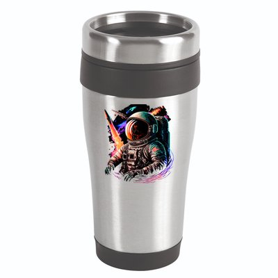 United States Astronaut With Rockets 16oz Travel Tumbler