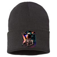 United States Astronaut With Rockets Sustainable Knit Beanie