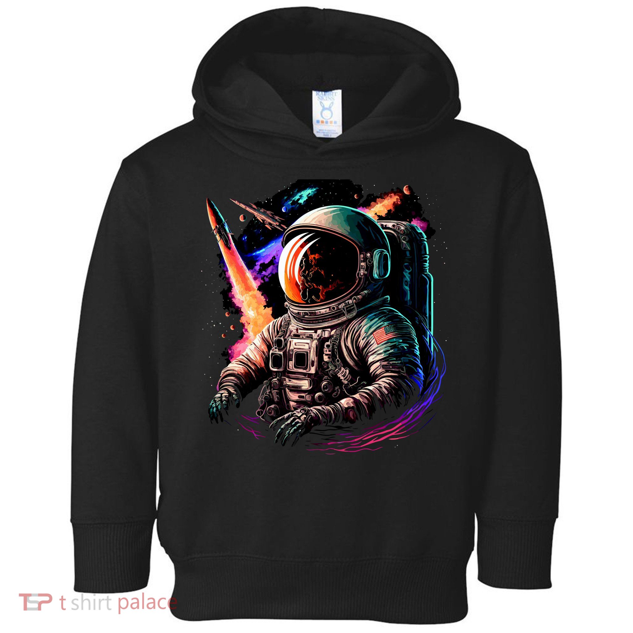 United States Astronaut With Rockets Toddler Hoodie