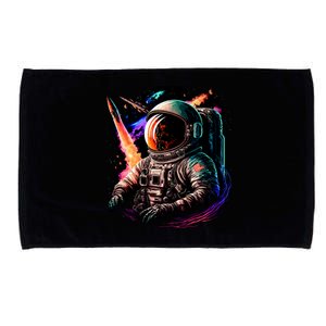 United States Astronaut With Rockets Microfiber Hand Towel