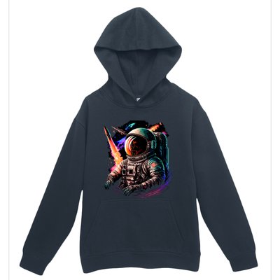 United States Astronaut With Rockets Urban Pullover Hoodie