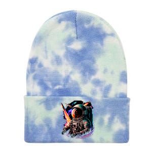 United States Astronaut With Rockets Tie Dye 12in Knit Beanie