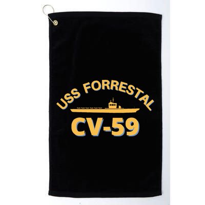 United States Aircraft Carrier Cv59 Uss Forrestal Golf Towel
