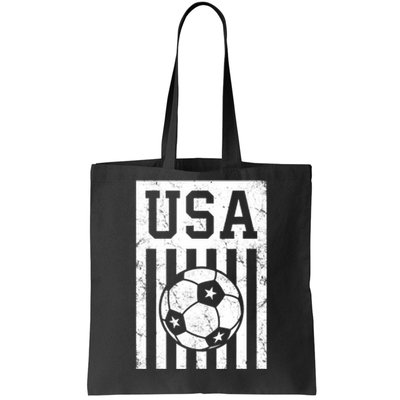 USA Soccer American Flag Soccer Fan Tote Bag