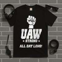 Uaw Strong All Day Long United Auto Workers T-Shirt