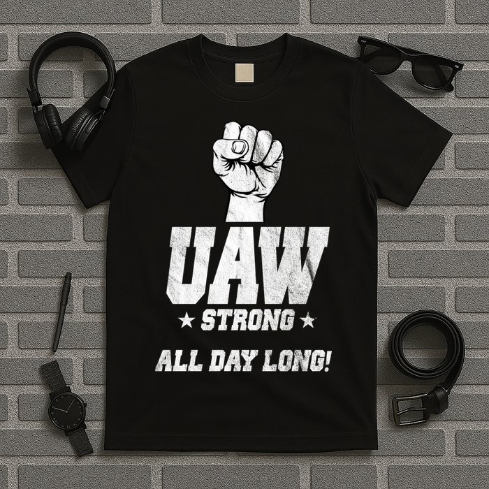 Uaw Strong All Day Long United Auto Workers T-Shirt