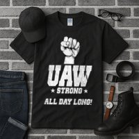 Uaw Strong All Day Long United Auto Workers Tall T-Shirt