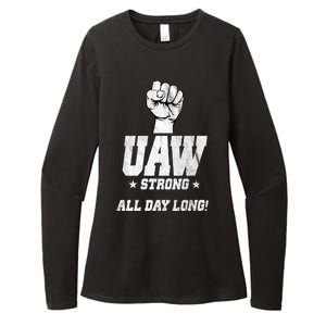 Uaw Strong All Day Long United Auto Workers Womens CVC Long Sleeve Shirt