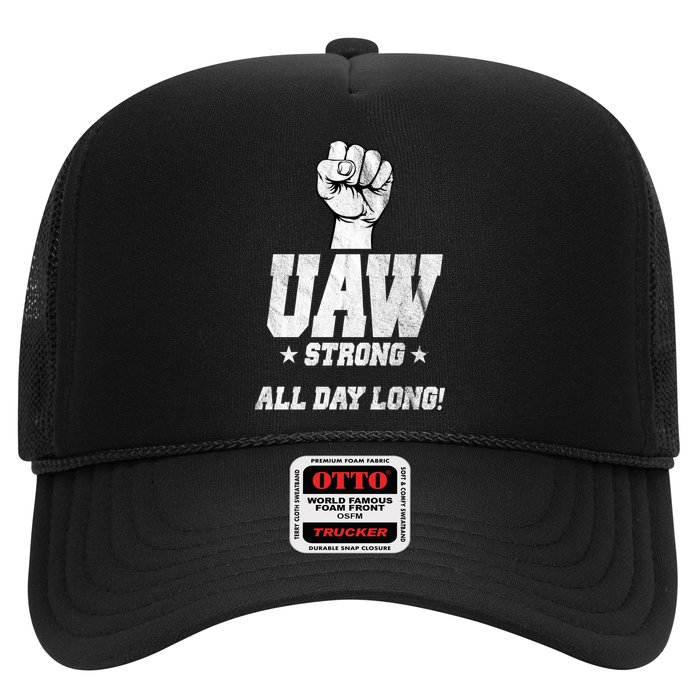 Uaw Strong All Day Long United Auto Workers Trucker Hat