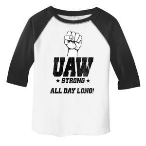 Uaw Strong All Day Long United Auto Workers Toddler Fine Jersey T-Shirt