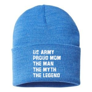 U S Army Proud Mom The The Myth The Legend Gift Sustainable Knit Beanie