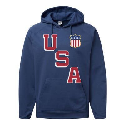 USA Soccer American Team Jersey Performance Fleece Hoodie