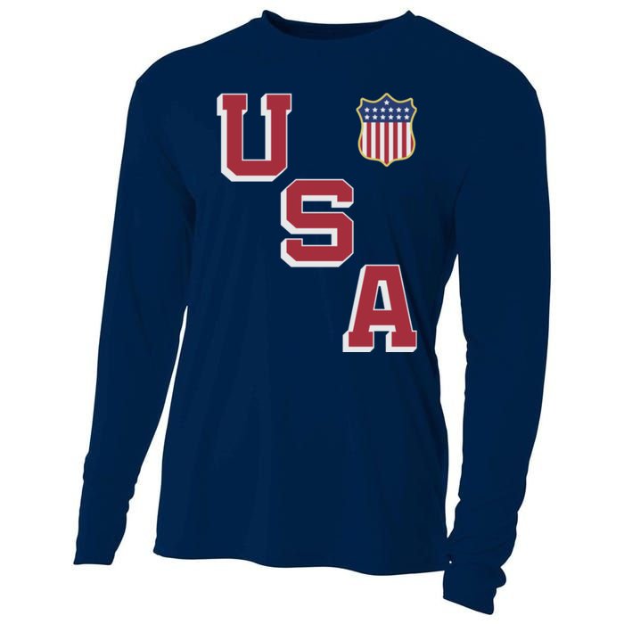 USA Soccer American Team Jersey Cooling Performance Long Sleeve Crew