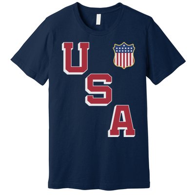 USA Soccer American Team Jersey Premium T-Shirt