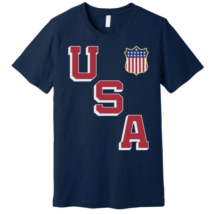 USA Soccer American Team Jersey Premium T-Shirt