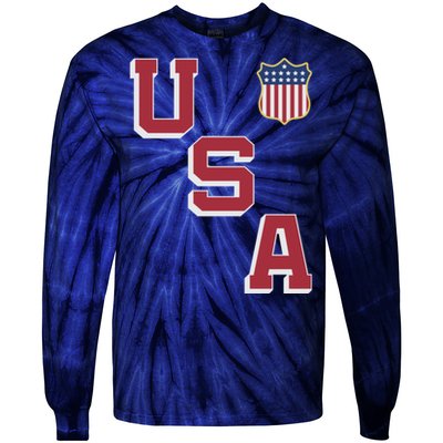 USA Soccer American Team Jersey Tie-Dye Long Sleeve Shirt