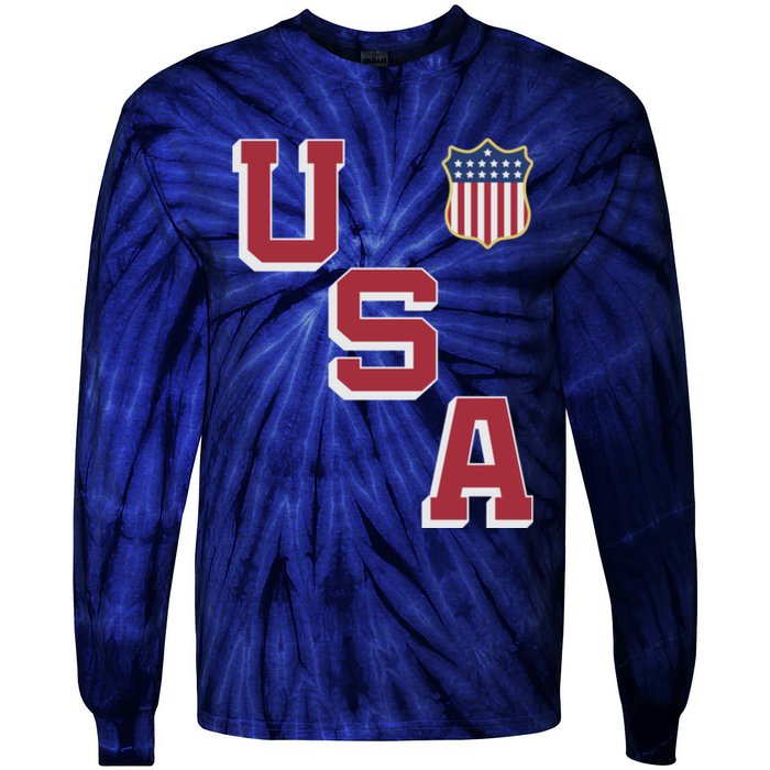 USA Soccer American Team Jersey Tie-Dye Long Sleeve Shirt