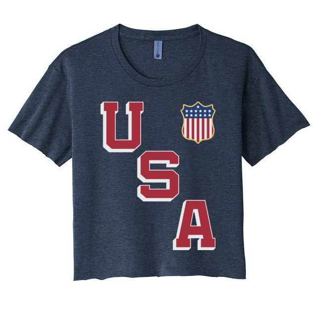 USA Soccer American Team Jersey Crop Top