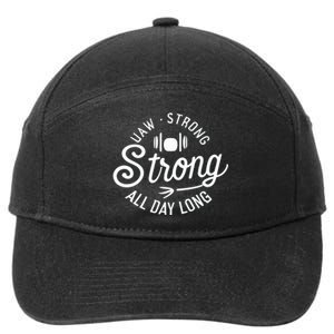 Uaw Strong All Day Long 7-Panel Snapback Hat