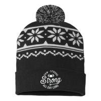 Uaw Strong All Day Long USA-Made Snowflake Beanie