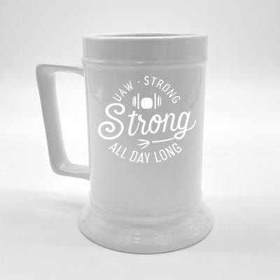 Uaw Strong All Day Long Beer Stein