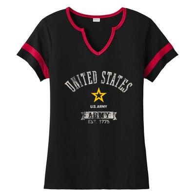 United States Army Military Vintage Ladies Halftime Notch Neck Tee