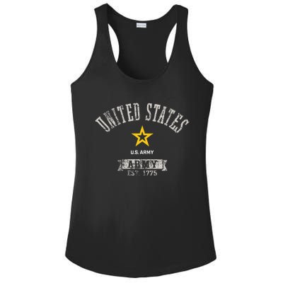 United States Army Military Vintage Ladies PosiCharge Competitor Racerback Tank