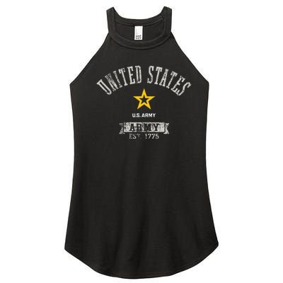 United States Army Military Vintage Women’s Perfect Tri Rocker Tank