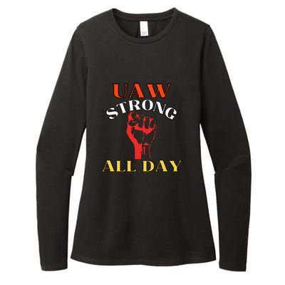 Uaw Strong All Day Long Womens CVC Long Sleeve Shirt