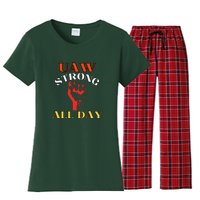 Uaw Strong All Day Long Women's Flannel Pajama Set