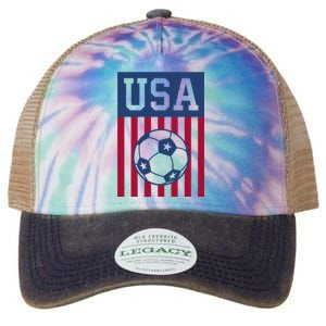 Usa Soccer American Soccer Fan Legacy Tie Dye Trucker Hat