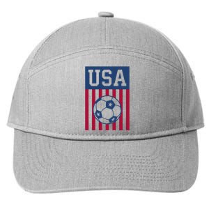 Usa Soccer American Soccer Fan 7-Panel Snapback Hat