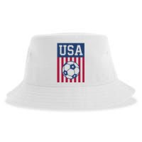 Usa Soccer American Soccer Fan Sustainable Bucket Hat