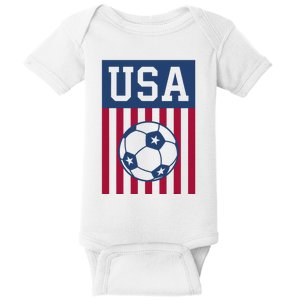 Usa Soccer American Soccer Fan Baby Bodysuit