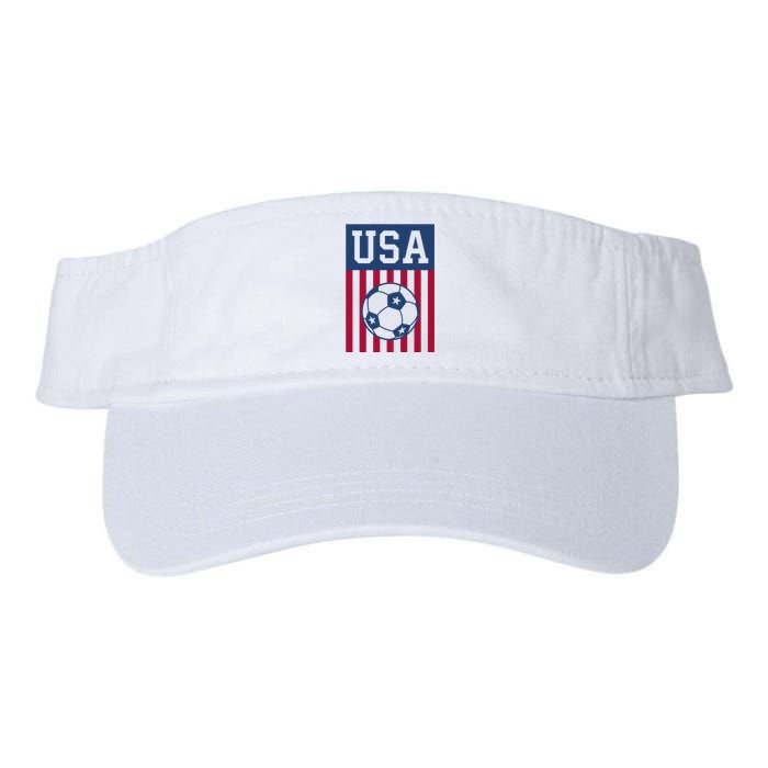 Usa Soccer American Soccer Fan Valucap Bio-Washed Visor