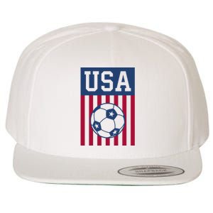 Usa Soccer American Soccer Fan Wool Snapback Cap