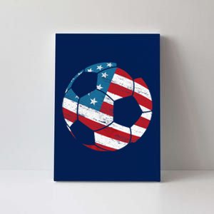 USA Soccer Adult American Flag Soccer Fan Canvas