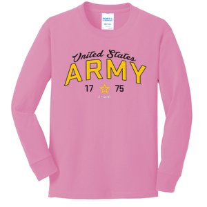 United States Army Military Green Star Kids Long Sleeve Shirt