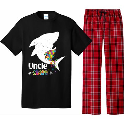 Uncle Shark Autism Awareness Cute Gift For Mom Mother Gift Pajama Set