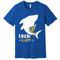 Uncle Shark Autism Awareness Cute Gift For Mom Mother Gift Premium T-Shirt