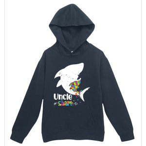 Uncle Shark Autism Awareness Cute Gift For Mom Mother Gift Urban Pullover Hoodie