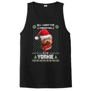 Ugly Sweater All I Want For Christmas Is My Yorkie Xmas PosiCharge Competitor Tank